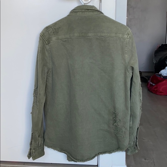 Zara Green denim Jacket - Picture 2 of 2